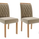 Ver imagem 4 de Sala de Jantar Louise 1,80cm com 6 Cadeiras Juliana Marrom/Cinamomo/Off White/Madeira/Joli