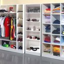 Ver imagem 4 de Expositor Colméia Cabideiro Nichos 3 Peças Loja Branco