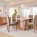 Ver imagem 1 de Sala de Jantar Valentina 1,80cm com 6 Cadeiras Clarice
