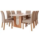Ver imagem 2 de Sala de Jantar Valentina 2,10 Oval com 8 Cadeiras Juliana