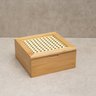 CAIXA DECORATIVA PALHA INDIANA E BAMBU 4 NICHOS - OIKOS - 1