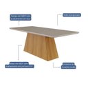 Ver imagem 5 de Sala de Jantar Helena 210 cm com 8 Cadeiras Juliana Marrom/Cinamomo/Offwhite/Bege