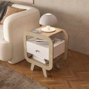 Ver imagem 1 de Mesa Lateral com USB Theo 100% MDF 65,0cm x 55,0cm x 39,0cm Marrom
