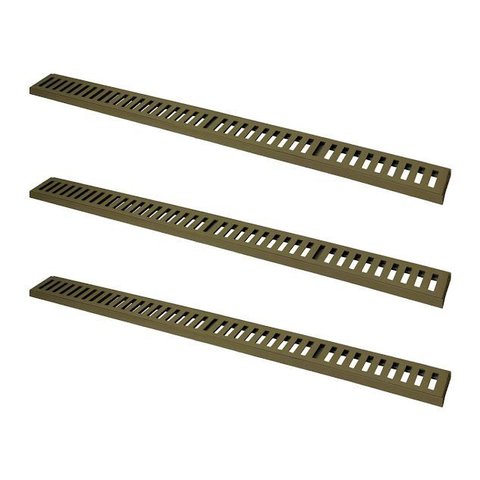 Kit 3 Ralo Grelha Linear Caixilho em Alumínio Fendi 20x100cm