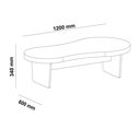 Ver imagem 3 de Mesa de Centro Design Orgânico Tampo em Tamburato Magnum Marrom 100% MDF