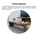 Ver imagem 5 de Mesa de Centro Design Orgânico Tampo em Tamburato Magnum Marrom 100% MDF