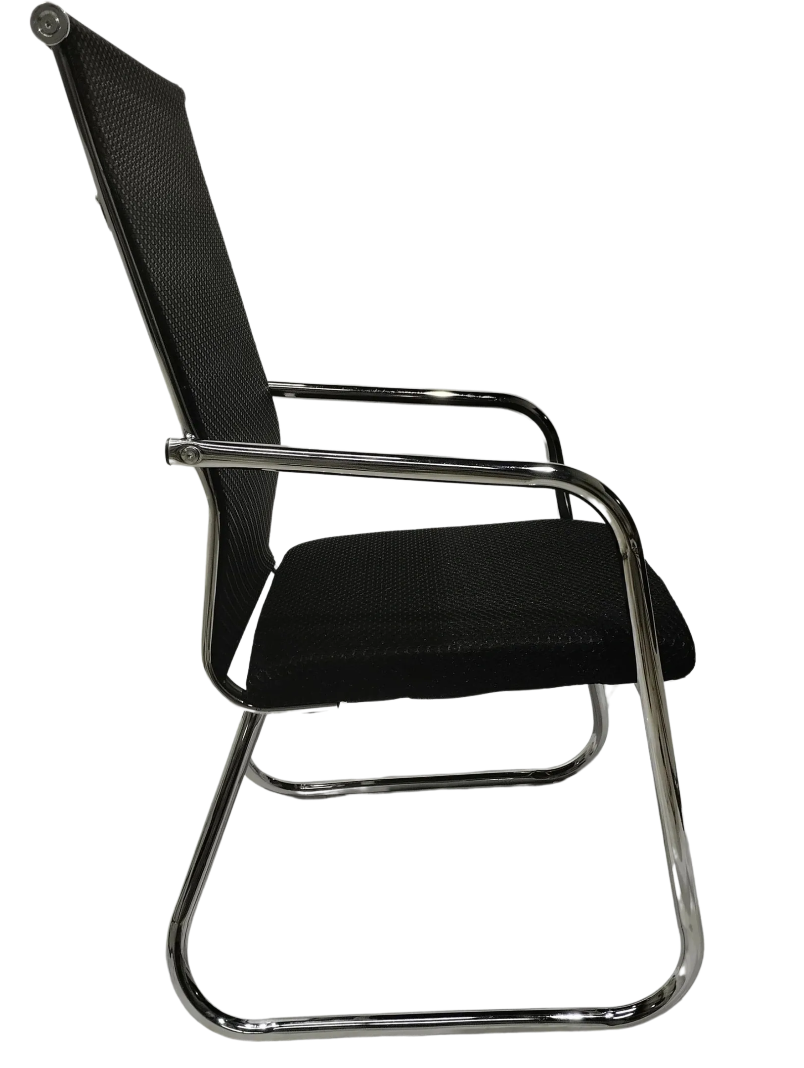 Cadeira Interlocutor e Escritório Tela Mesh Alta Metal Cromo - 4