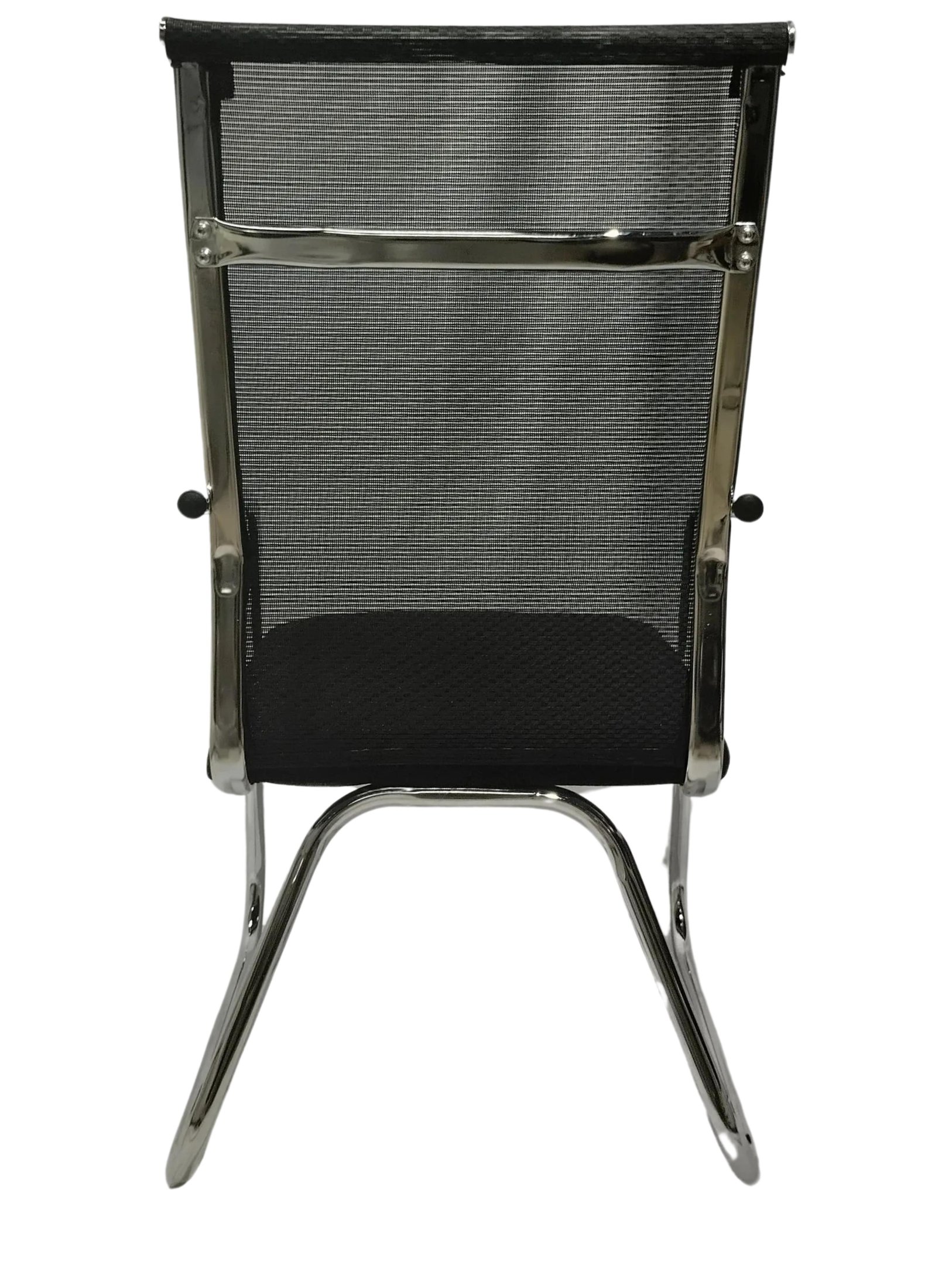 Cadeira Interlocutor e Escritório Tela Mesh Alta Metal Cromo - 6
