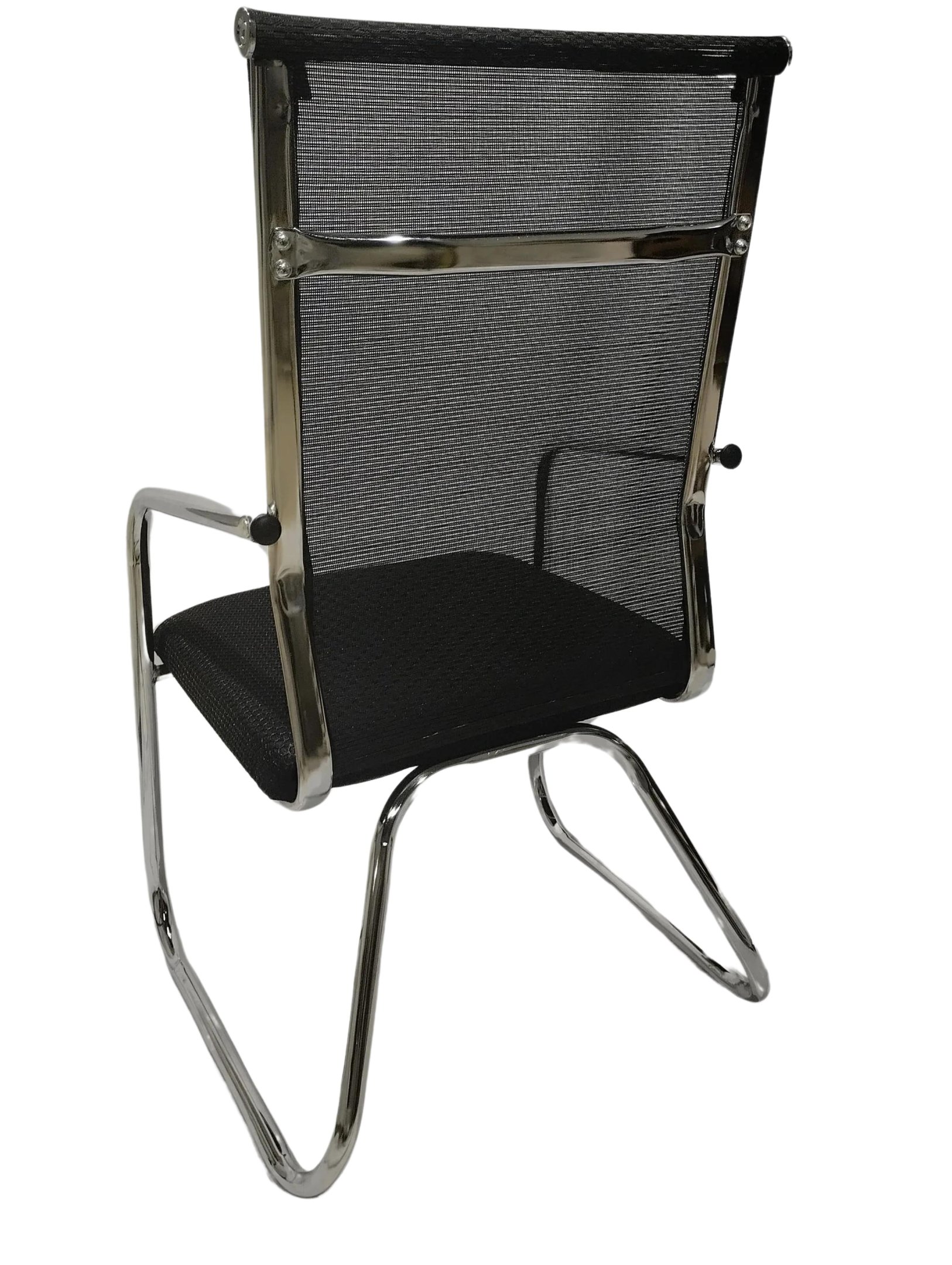 Cadeira Interlocutor e Escritório Tela Mesh Alta Metal Cromo - 5