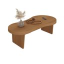 Ver mais imagens de Mesa de Centro Design Orgânico Tampo em Tamburato 50mm Magnum Cor Carvalho Marrom 100% MDF