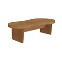 Ver imagem 6 de Mesa de Centro Design Orgânico Tampo em Tamburato 50mm Magnum Cor Carvalho Marrom 100% MDF