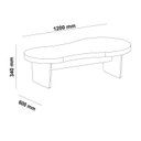 Ver imagem 3 de Mesa de Centro Design Orgânico Tampo em Tamburato 50mm Magnum COR Carvalho