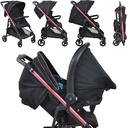 Ver imagem 3 de Carrinho de Bebe com Bebe Conforto Burigotto Tak Metal Rose