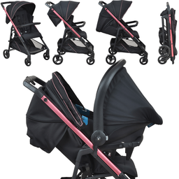 Carrinho de Bebe com Bebe Conforto Burigotto Tak Metal Rose - 3