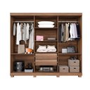 Ver imagem 4 de Guarda Roupa Casal Argélia 6 Portas de Bater 2 Gavetas MDF-MDP Castanho