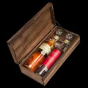 Ver imagem 1 de Kit Degustação Harmonie Schnaps: Cachaça, Licor e 2 Copos em Caixa de Madeira