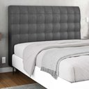 Ver imagem 2 de Cabeceira Cama Box Casal Queen Size Ciara 160cm Botonê com Frame Linho Cinza - Abmaza
