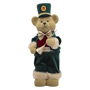 Boneco Natalino Decorativo Urso Com Cartola Em Pé 42cm