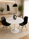Ver imagem 3 de Mesa de Jantar Tulipa Saarinen Redonda 100cm Laca Branca