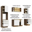 Ver imagem 5 de Armário de Cozinha Completa 240cm Rustic Branco Veludo Lux Madesa 02