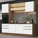 Ver imagem 1 de Armário de Cozinha Completa 240cm Rustic Branco Veludo Lux Madesa 02