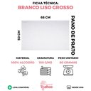 Ver imagem 3 de Kit com 8 Panos de Prato Branco Liso Grosso 50x68cm