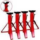 Ver imagem 2 de Cavalete Mecânico Automotivo 2 Ton Kit 4 Peças Evald - Vermelho