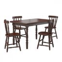 Ver imagem 1 de Mesa de Jantar com 4 Cadeiras Madeira Castanho Piratini Castanho
