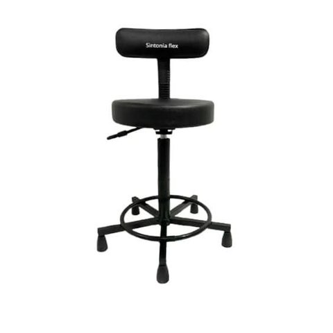 Cadeira Mocho/podólogo Alta C Sapata Corano Preto