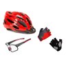 Capacete Ciclismo Led Absolute + Luva Gel + Óculos Fotocromático - G - 1