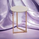 Ver imagem 4 de Mesinha de Canto Redonda Moderna Luxo Jade Pronto Envio