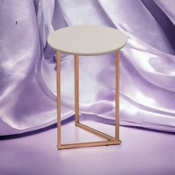 Mesinha de Canto Redonda Moderna Luxo Jade Pronto Envio - 4