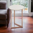 Ver imagem 1 de Mesinha de Canto Redonda Moderna Luxo Jade Pronto Envio