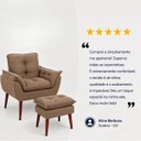 Ver imagem 7 de Poltrona Moderna + Puff Opala Decorativo em Suede Capuccino