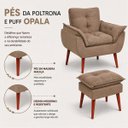 Ver imagem 6 de Poltrona Moderna + Puff Opala Decorativo em Suede Capuccino