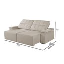 Ver imagem 2 de Sofá 5 Lugares Retrátil e Reclinável Martins M-182 Veludo Creme