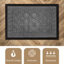 Ver imagem 3 de 1 Tapete Porta Capacho Grego Luxo Antiderrapante Cz 40x60