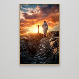 Quadro Decorativo Jesus e a Cruz Sala Quarto Casa Escritório - 3