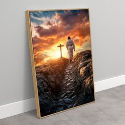 Quadro Decorativo Jesus e a Cruz Sala Quarto Casa Escritório - 2
