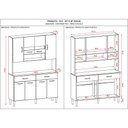 Ver imagem 3 de Armário de Cozinha 8 Portas com Nicho Vogue Branco/preto Kits Paraná