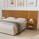 Ver imagem 1 de Cabeceira Ripada com Mesa de Cabeceira 257cm Casal Queen Sonhar