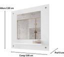 Ver imagem 2 de Espelheira de Banheiro Com Prateleira Firenze Decore Branco - Comprar Moveis em Casa