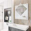 Ver imagem 3 de Espelheira de Banheiro Com Prateleira Firenze Decore Branco - Comprar Moveis em Casa