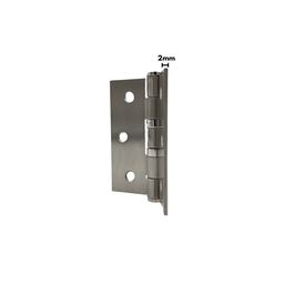 Dobradiça P/ Portas em Aço 3x2,5 com Pino Blindado Escovado - 5