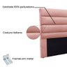 Cabeceira Cama Box Casal 140 Cm Arles Veludo Rosa S04 - D'rossi - 3