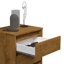 Ver imagem 2 de Mesa de Cabeceira 3 Gavetas com Pés Palito Retro Wood:freijó