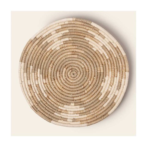 Adorno de Parede em Fibra Natural Rolo Bege 58cm Mart