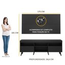 Ver imagem 7 de Rack Retrô com Painel e Suporte para TV até 65" Multimóveis Flórida FG3134 Preto