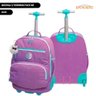 Mochila Rodinha Tubo G Escolar Crinkle Pack Me Life Pacific Lilás - 4