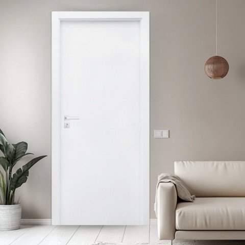Porta Lisa UV Batente Regulável 07 cm a 13 cm Guarnição 7 cm 92 x 210 Rodam Abertura Direita Marrom